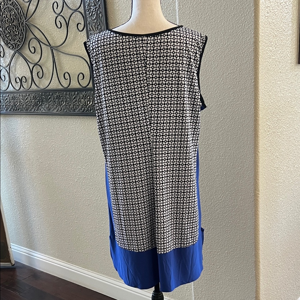 Perseption Concept Black And Blue Sleeveless Dress - image 4